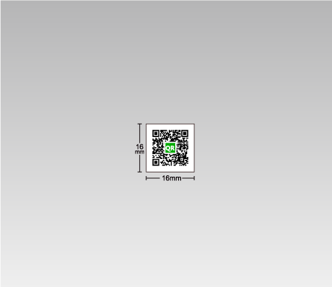 ロゴ入りQRシール（コードのみ） 16×16