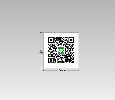 ロゴ入りQRシール（コードのみ） 34×34