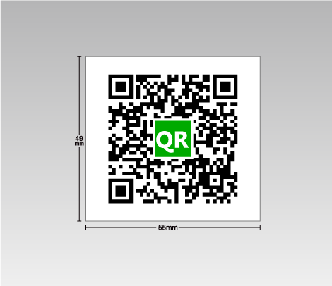 ロゴ入りQRシール（コードのみ） 55×49