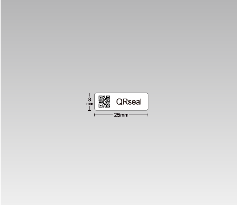 小さいQRコードシール 25×8 1行