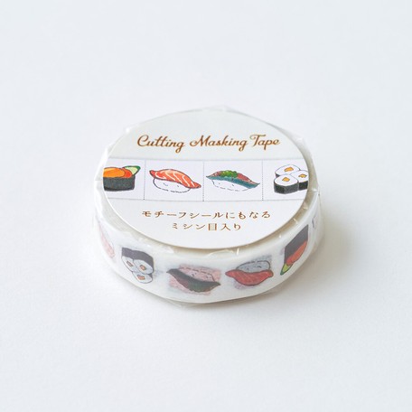 Cutting Masking Tape 10mm  Sushi（5 set）-TM01044