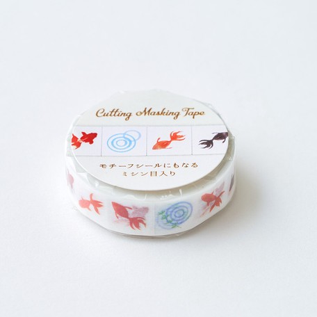 Cutting Masking Tape 10mm  Goldfish（5 set）-TM01054