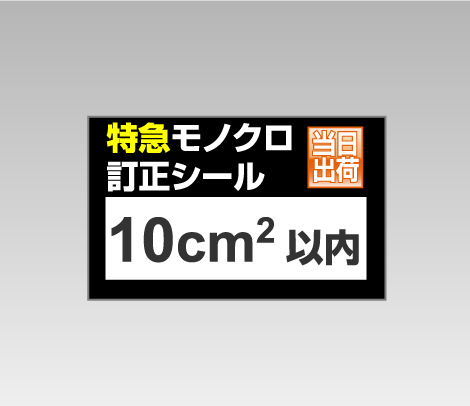 特急モノクロ訂正シール 10cm2以内