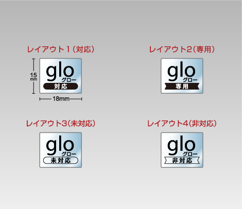 透明 glo（グロー） 対応シール