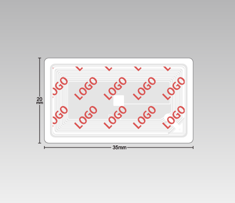 万引き対策　防犯シール（ICチップ柄） 35×20（ロゴ入り）