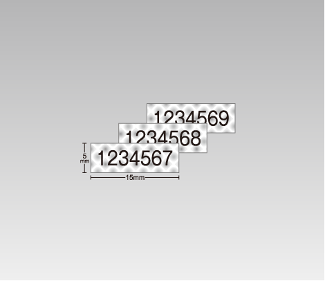 シリアルナンバーシール 15×5 ホログラム（シンプル）