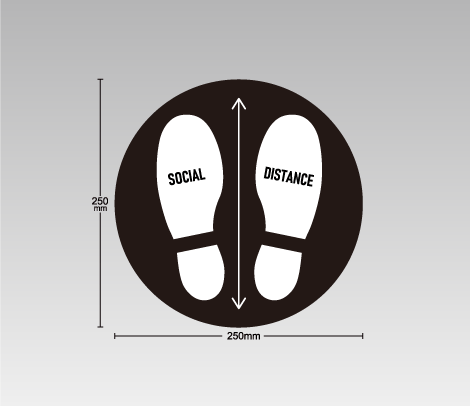 ソーシャルディスタンス ステッカー サイン ステッカー屋さん